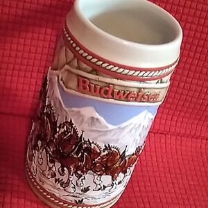 Budweiser vintage 1985 Anheuser-Busch Inc Clydesdales Ceramarte beer ste…